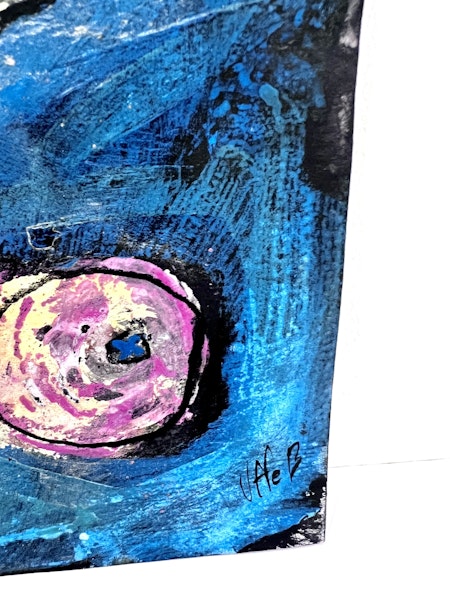 "Fruktskål II" av Uffe B, Akvarell på papper, 31,5x24 cm