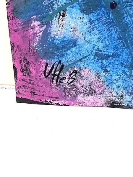 "Fruktskål VIII" av Uffe B, Akvarell på papper, 50x31 cm