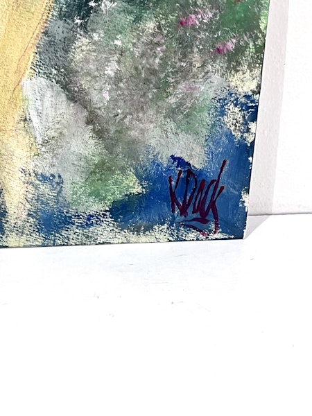"Promenad på våren" Akvarell av Kjell Dack. 19,5x24,5 cm