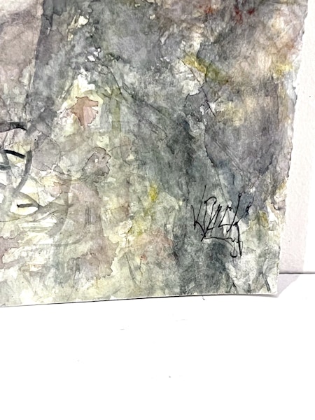 "Ingen Titel" Akvarell av Kjell Dack. 19,5x24,5 cm