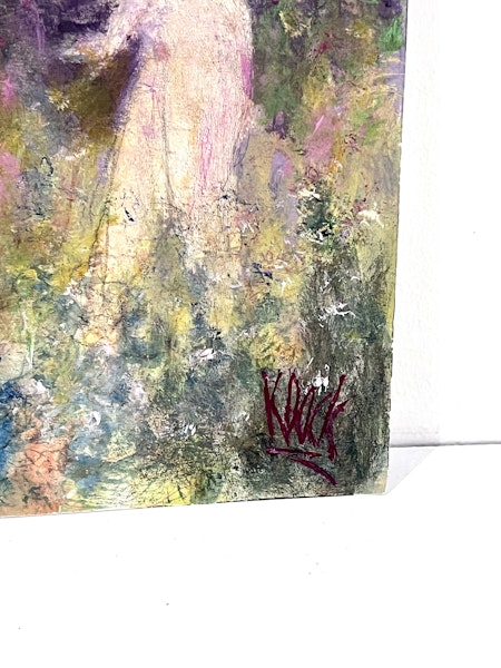 "Höst-dans" Akvarell av Kjell Dack. 19,5x24,5 cm