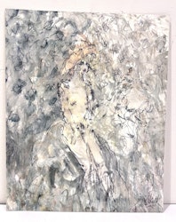 "Soldyrkan" Akvarell av Kjell Dack. 19,5x24,5 cm