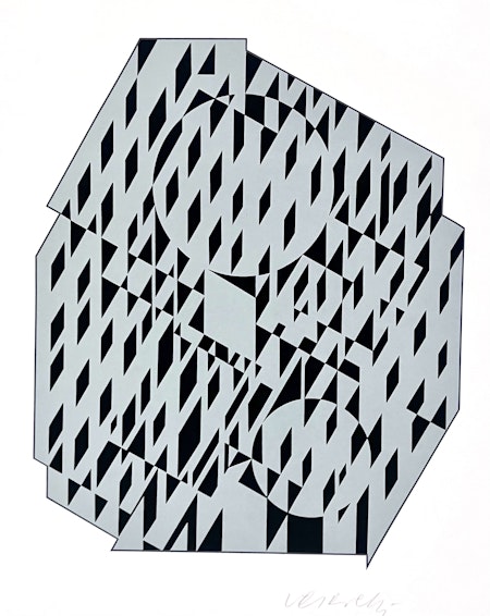 Färgseriegrafi av Viktor Vasarely. 40x46 cm