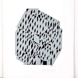 Färgseriegrafi av Viktor Vasarely. 40x46 cm