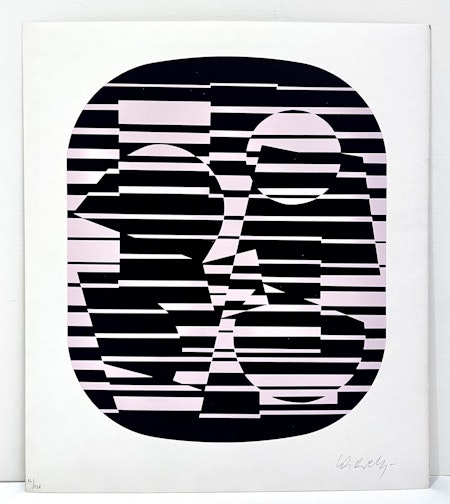 Färgseriegrafi av Viktor Vasarely. 40x46 cm