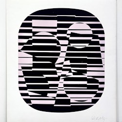 Färgseriegrafi av Viktor Vasarely. 40x46 cm