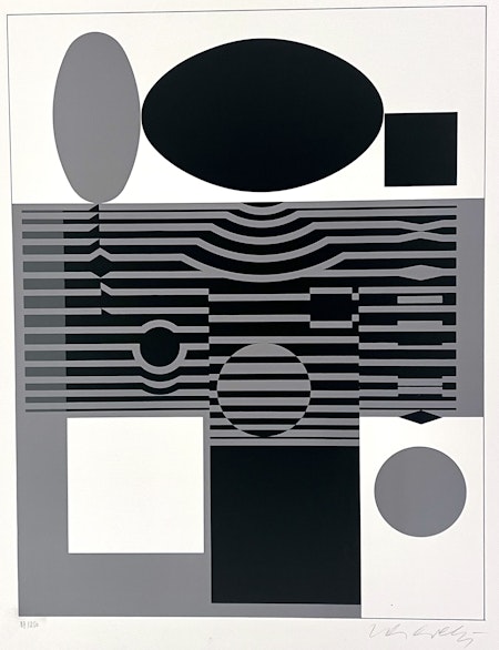 Seriegrafi av Viktor Vasarely. 50x56 cm