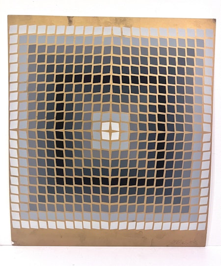 Färgseriegrafi av Viktor Vasarely. 40x46 cm