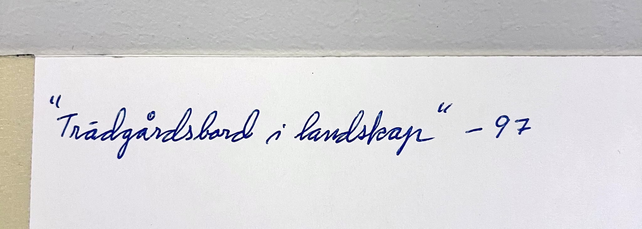"Trädgårdsland i Landskap" Original av Sten Lindholm. 40,5x40,5 cm