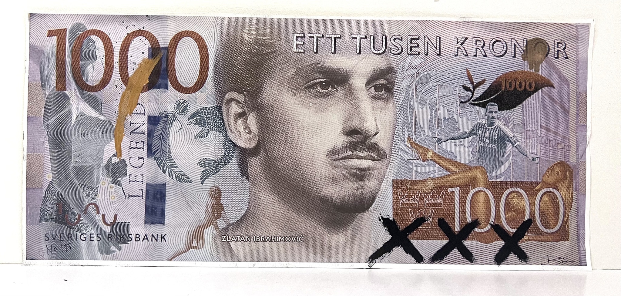 "Zlatan" Tusingen. Bingografi av Bingo Rimér. 63x28 cm