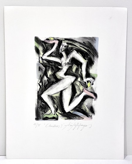 "Citrondans I" Etsning av Aino Myllykangas. 31x42 cm
