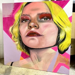 Akryl på duk av Lisa Larsson. 120x120 cm