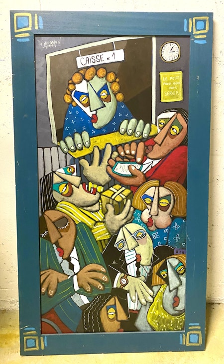 "Caisse nr 1" Originalmålning av Thierry Miramon. 63x114 cm