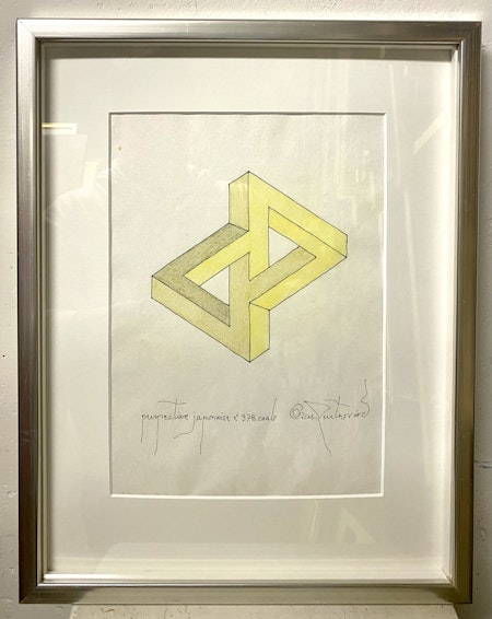 "Perspective Japanese no 378" Original av Oscar Reutherswärd 34x44 cm