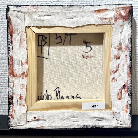 "N4" Akryl på duk av Guido Bajas. 20x20cm