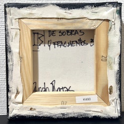 "De Sombras y fragmentos 5" Akryl på duk av Guido Bajas. 20x20cm