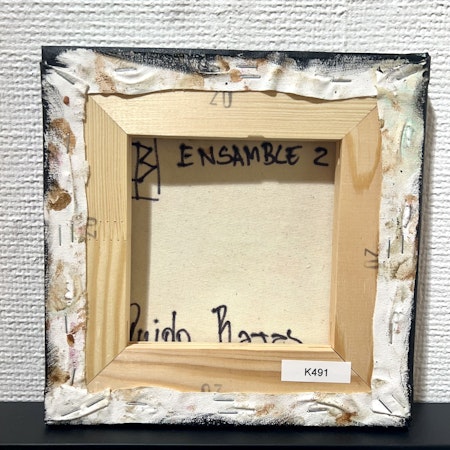 "Ensambles 2" Akryl på duk av Guido Bajas. 20x20cm