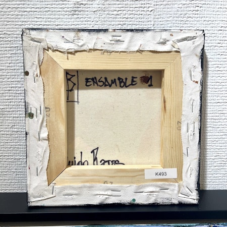 "Ensamble 1" Akryl på duk av Guido Bajas. 20x20cm