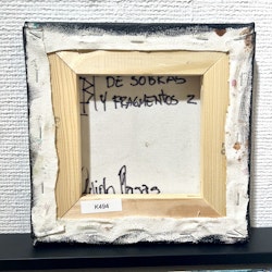 "De Sombras y fragmentos 2" Akryl på duk av Guido Bajas. 20x20cm