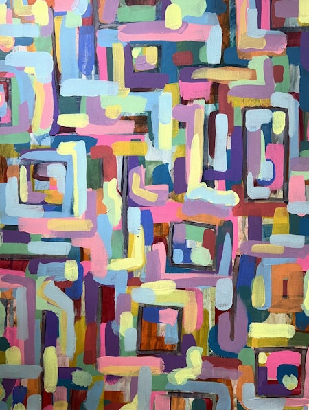 "Aislamiento" Akryl på duk av Guido Bajas. 70x90 cm