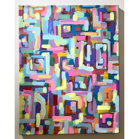 "Aislamiento" Akryl på duk av Guido Bajas. 70x90 cm
