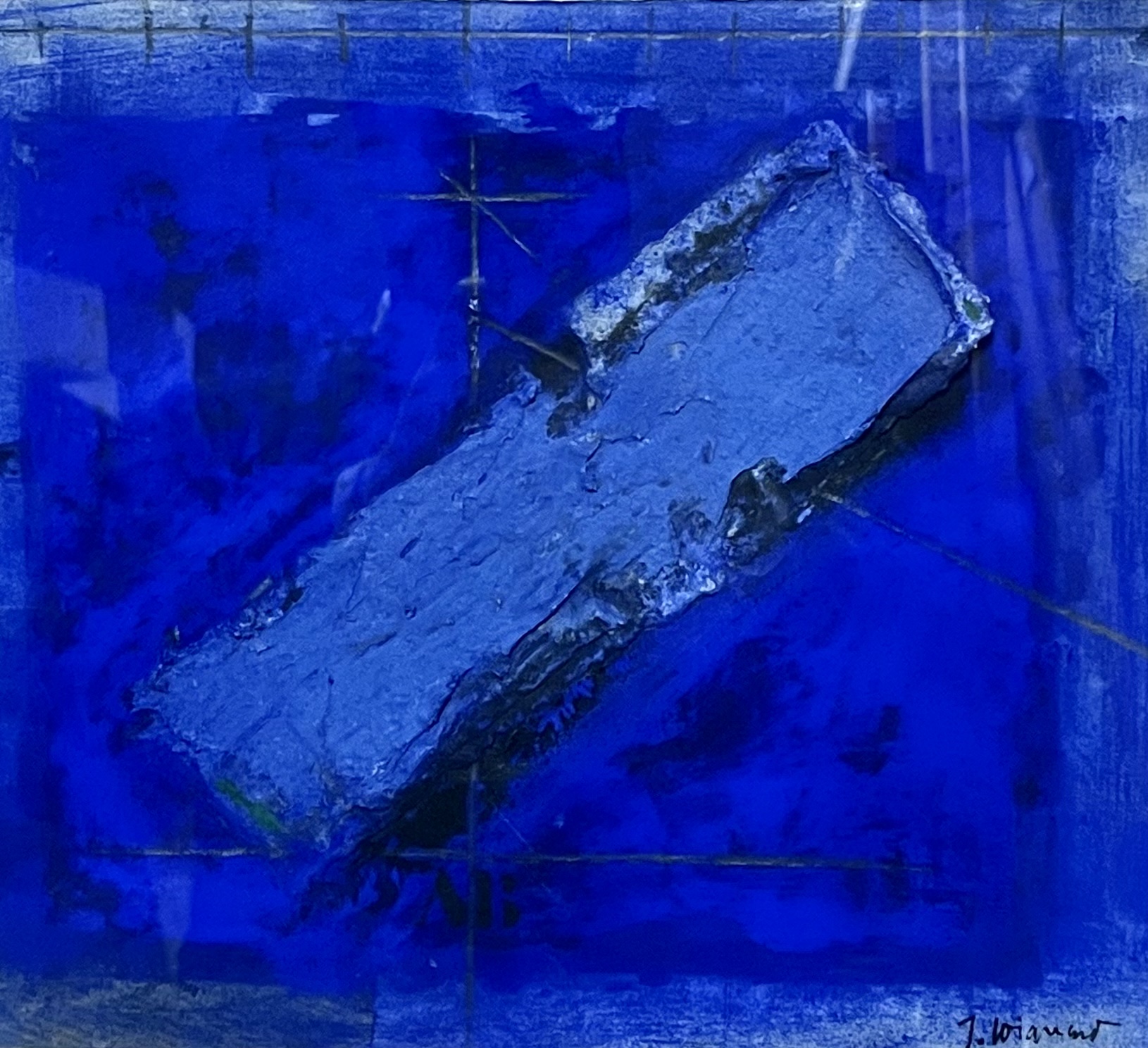"Ingen titel" Blandteknik på papper av James Coignard 47x44 cm