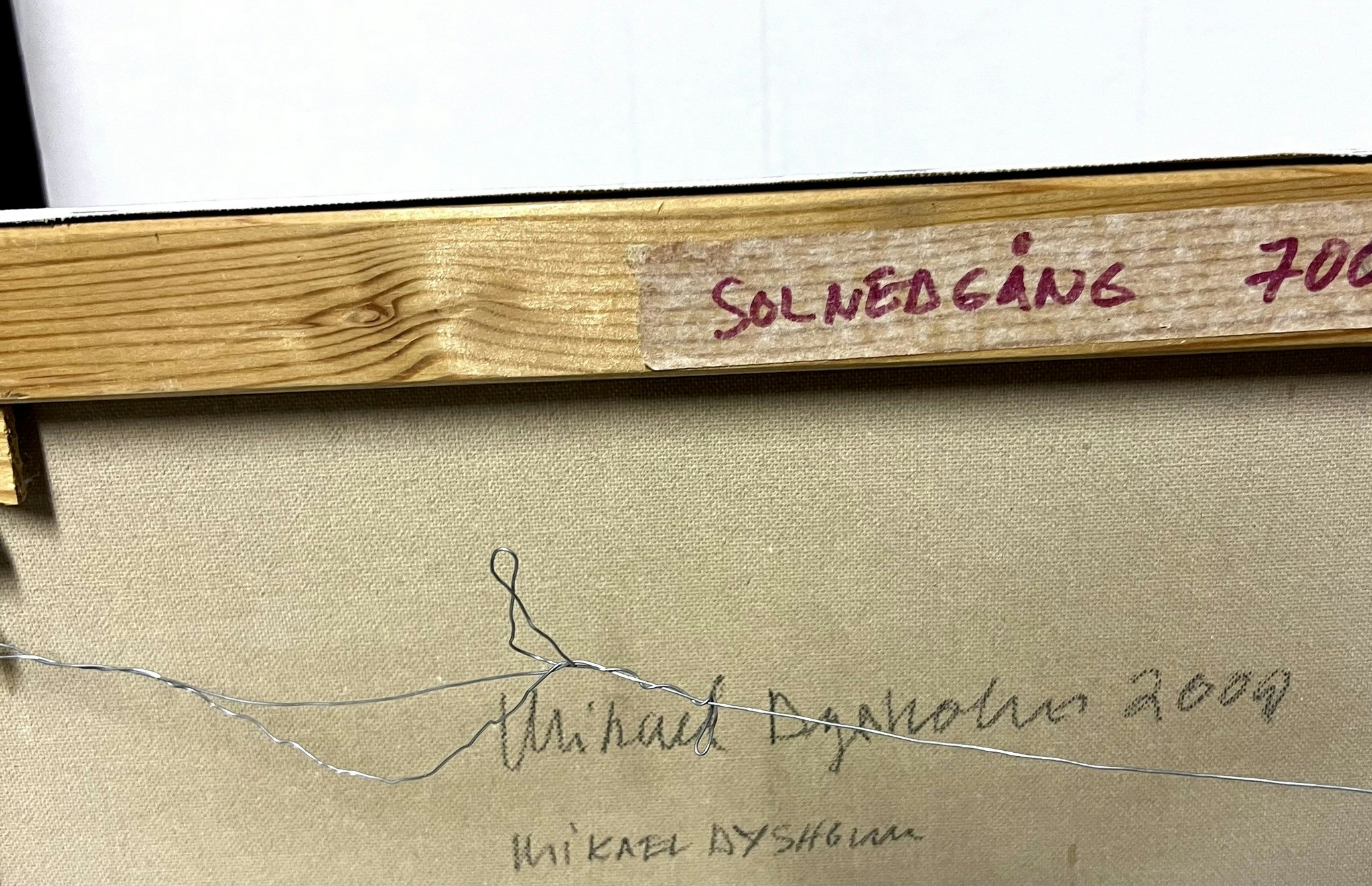 ”Solnedgång” Olja på duk av Mikael Dysholm. 37x65 cm