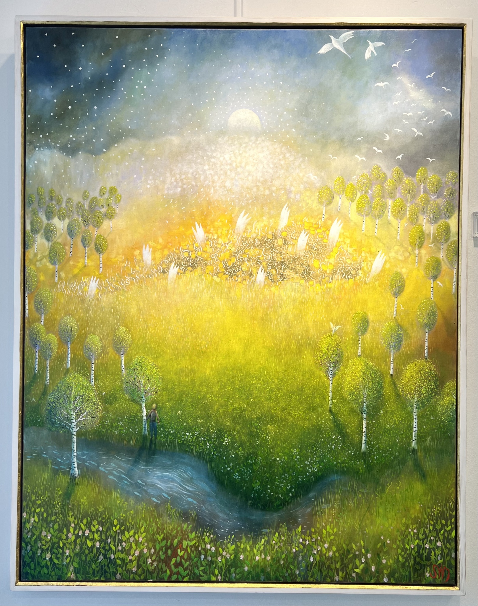 "Vintern möter  Våren" Olja på duk av Stefan W. Igelström. 115x145 cm