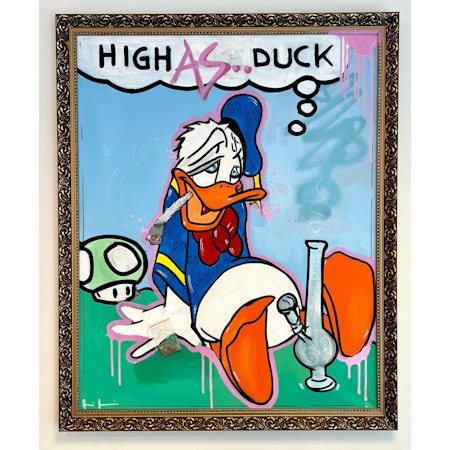 "Unduck yourself" Original av H A N K Y. 89x108 cm