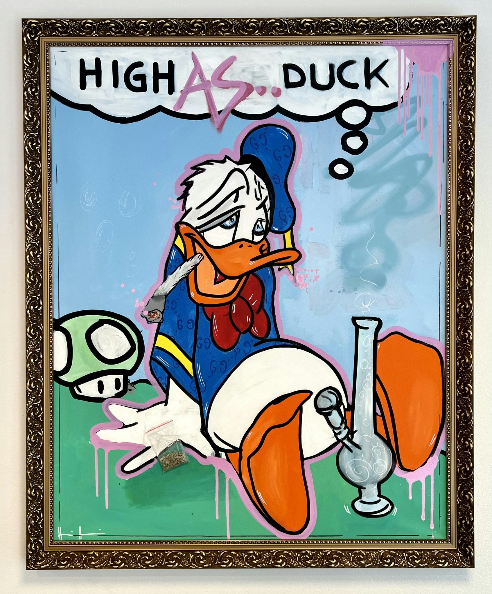 "Unduck yourself" Original av H A N K Y. 89x108 cm