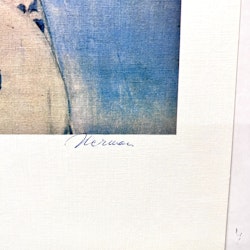 Einar Nerman, färglitografi, signerad, Ur serien "Barn"