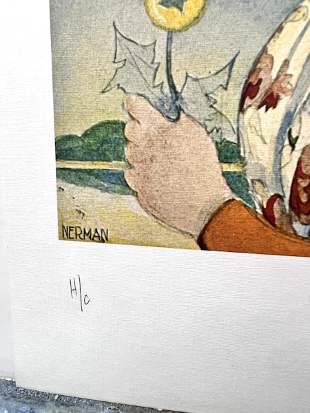 Einar Nerman, färglitografi, signerad, Ur serien "Barn"