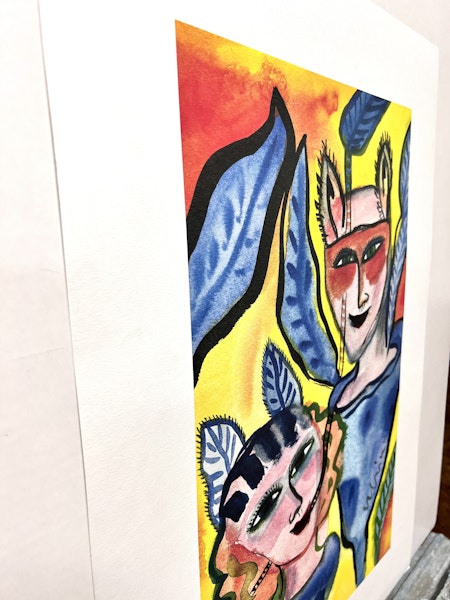 Ulrika Hydman Vallien, Kosta Boda" Litografisk affisch" 50x70 cm.