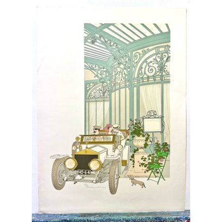 Philippe Henri Noyer, färglitografi, "La Grande Cuseack"", bladstorlek 65 x 89 cm.