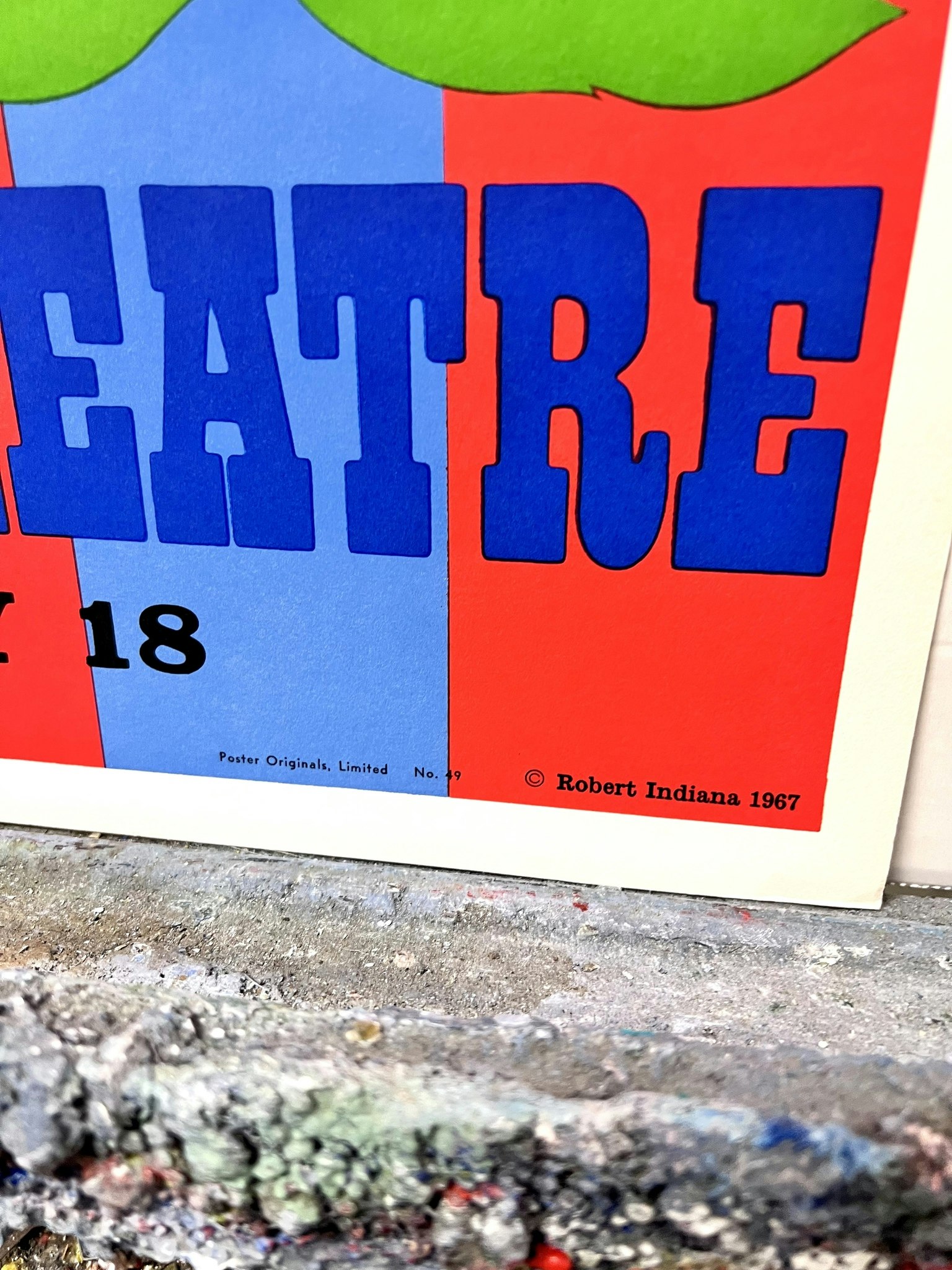 Robert Indiana "An american pop opera", färglitografi 93x60 cm