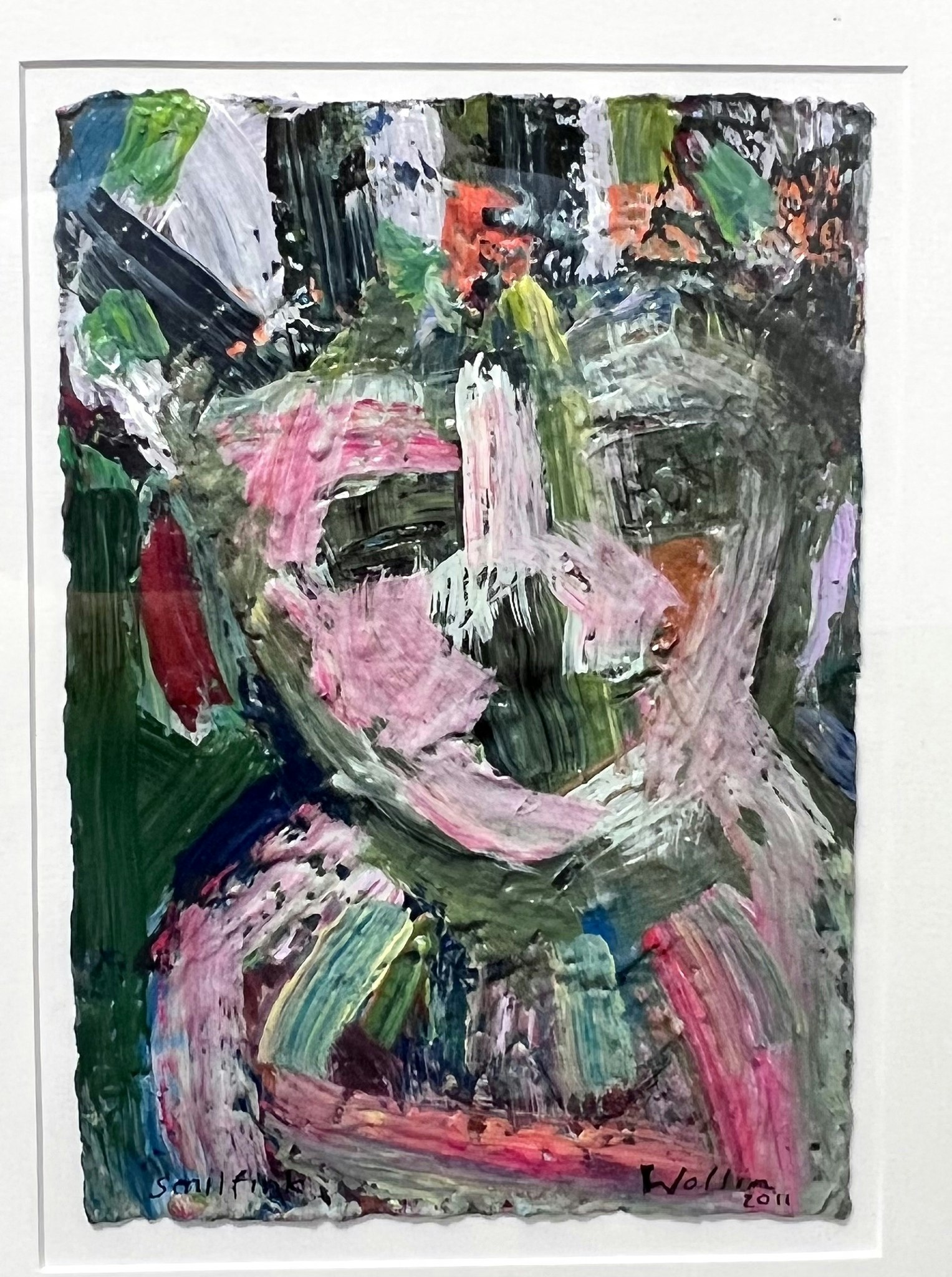 Anders Wollin, "Smilfink" Olja på papper, 36x46 cm