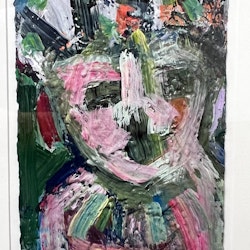 Anders Wollin, "Smilfink" Olja på papper, 36x46 cm