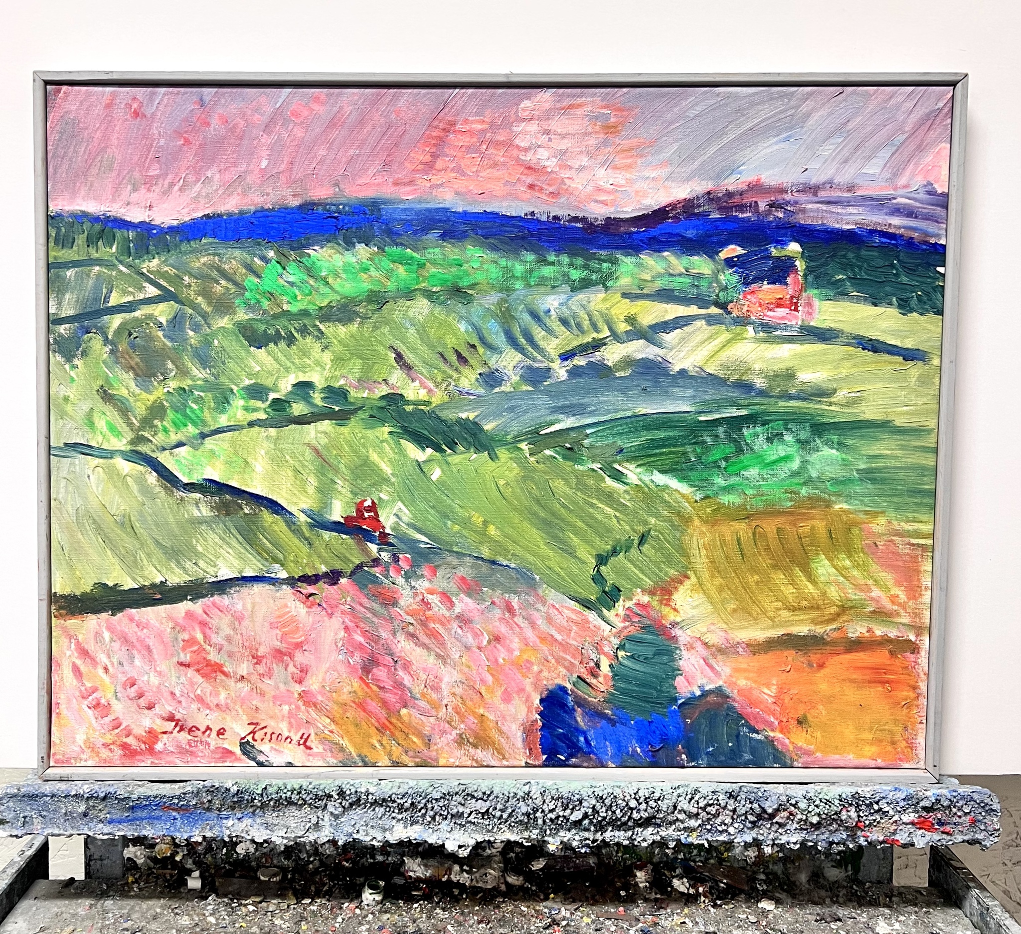 "Bohusläns inland" Olja på duk av Irene K:son Ullberg.  67 x 53 cm.
