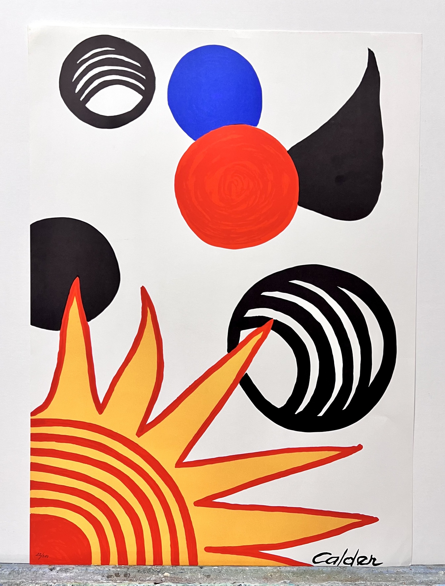 "Joys of the Neophyte" litografi av Alexander Calder (efter) 71x51 cm.