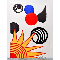 "Joys of the Neophyte" litografi av Alexander Calder (efter) 71x51 cm.