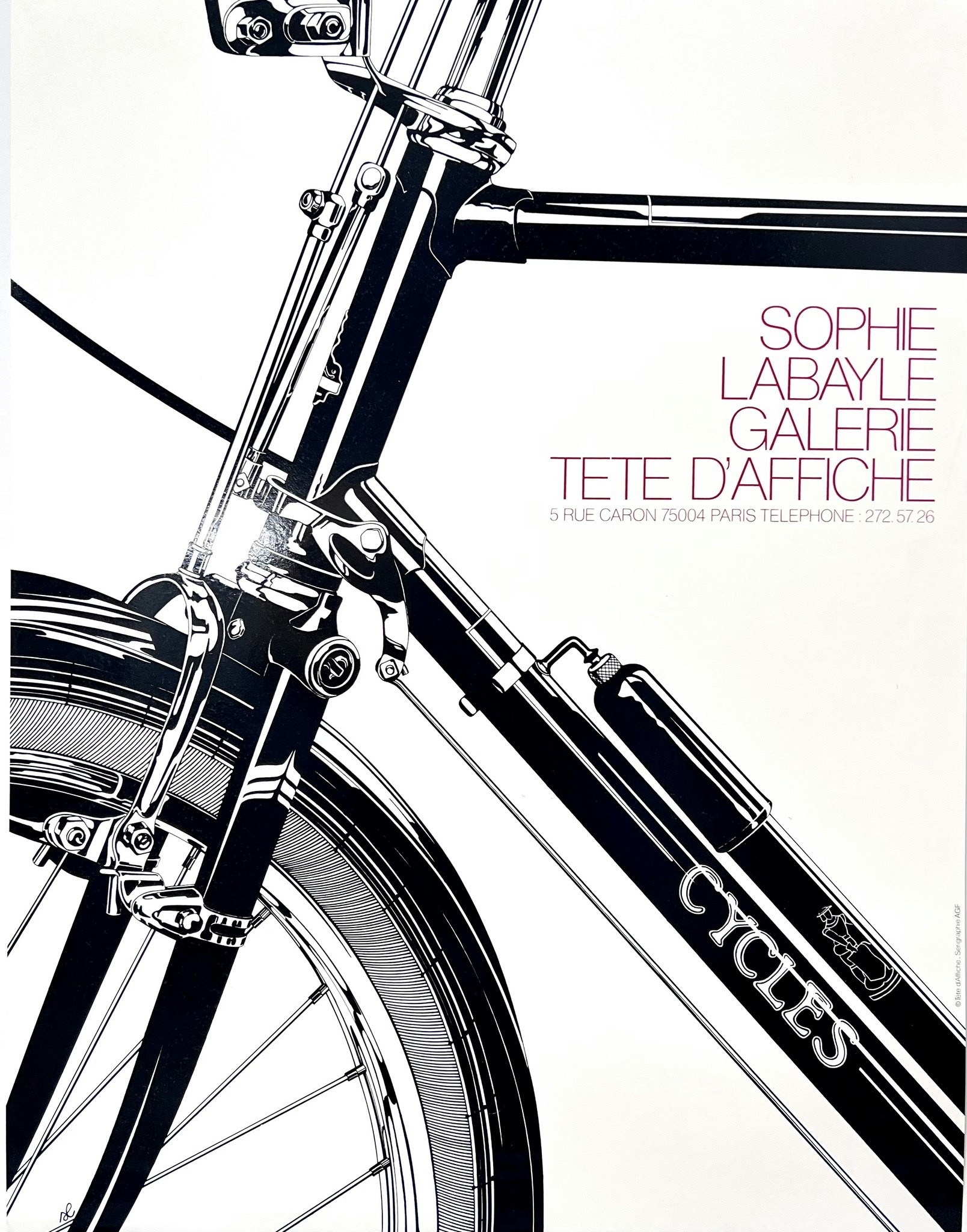 "Cycles" Originalposter av Sophie Labayle från 1982. 61x79 cm