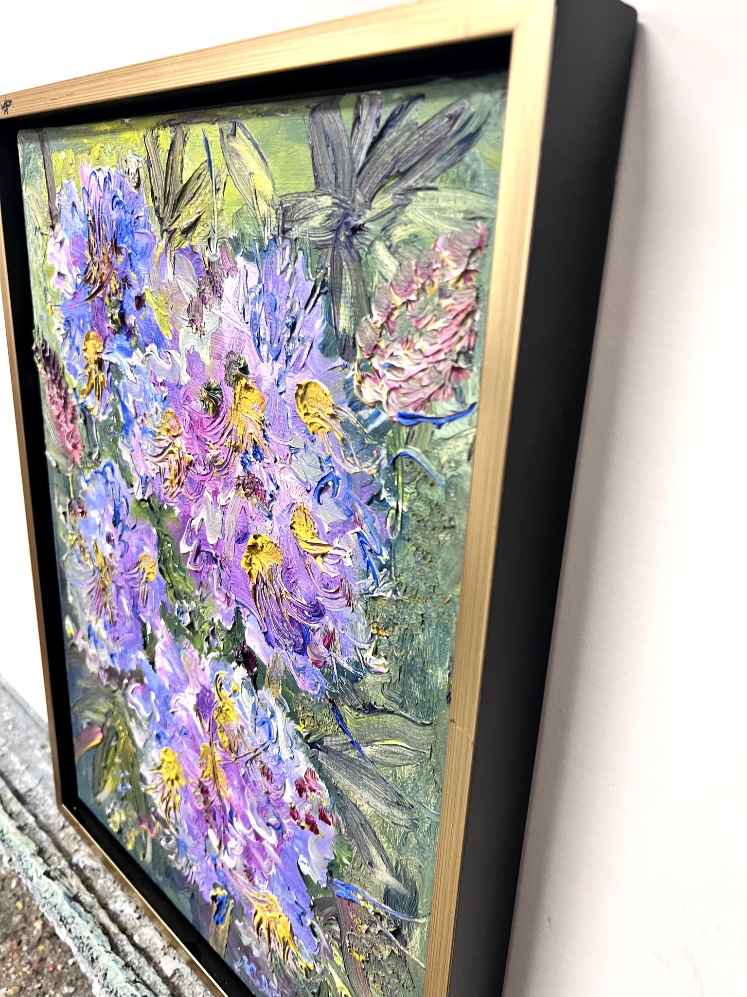 "Blomster" Olja på duk av Jerry Andersson.  33x44cm