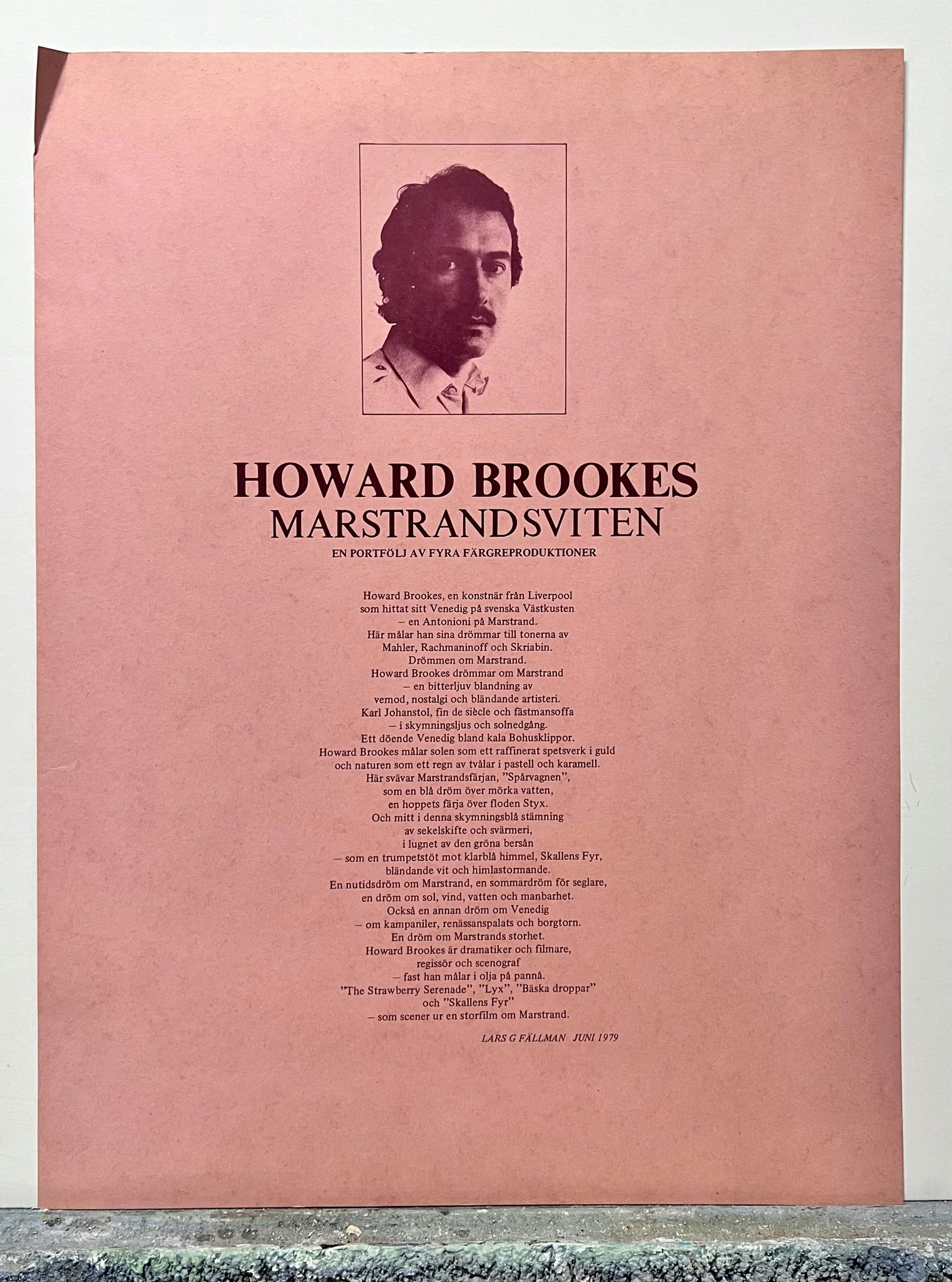 "Skallens fyr" Reproduktion av Howard Brookes ur Marstrandssviten. 45x60 cm