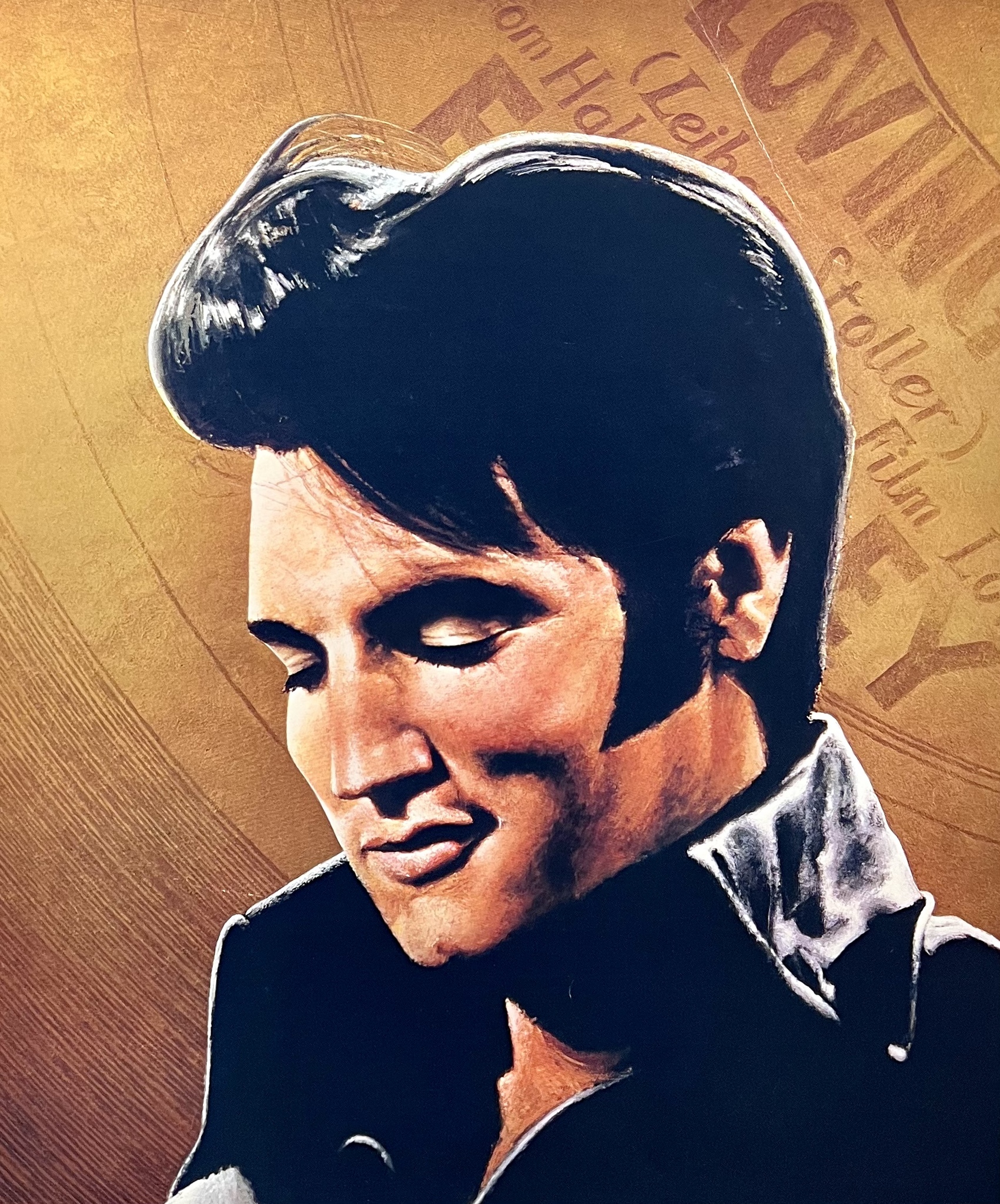 "One for dot/Elvis" Silkscreen av David J. Oxtoby. 51x64