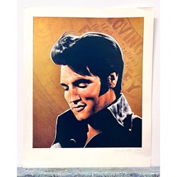 "One for dot/Elvis" Silkscreen av David J. Oxtoby. 51x64