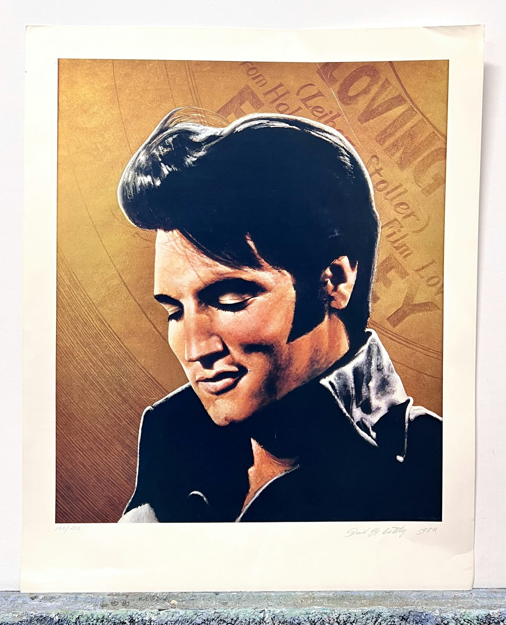 "One for dot/Elvis" Silkscreen av David J. Oxtoby. 51x64