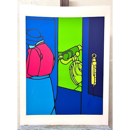 "Senza Titolo" Serigrafi av Valerio Adami. 70x95