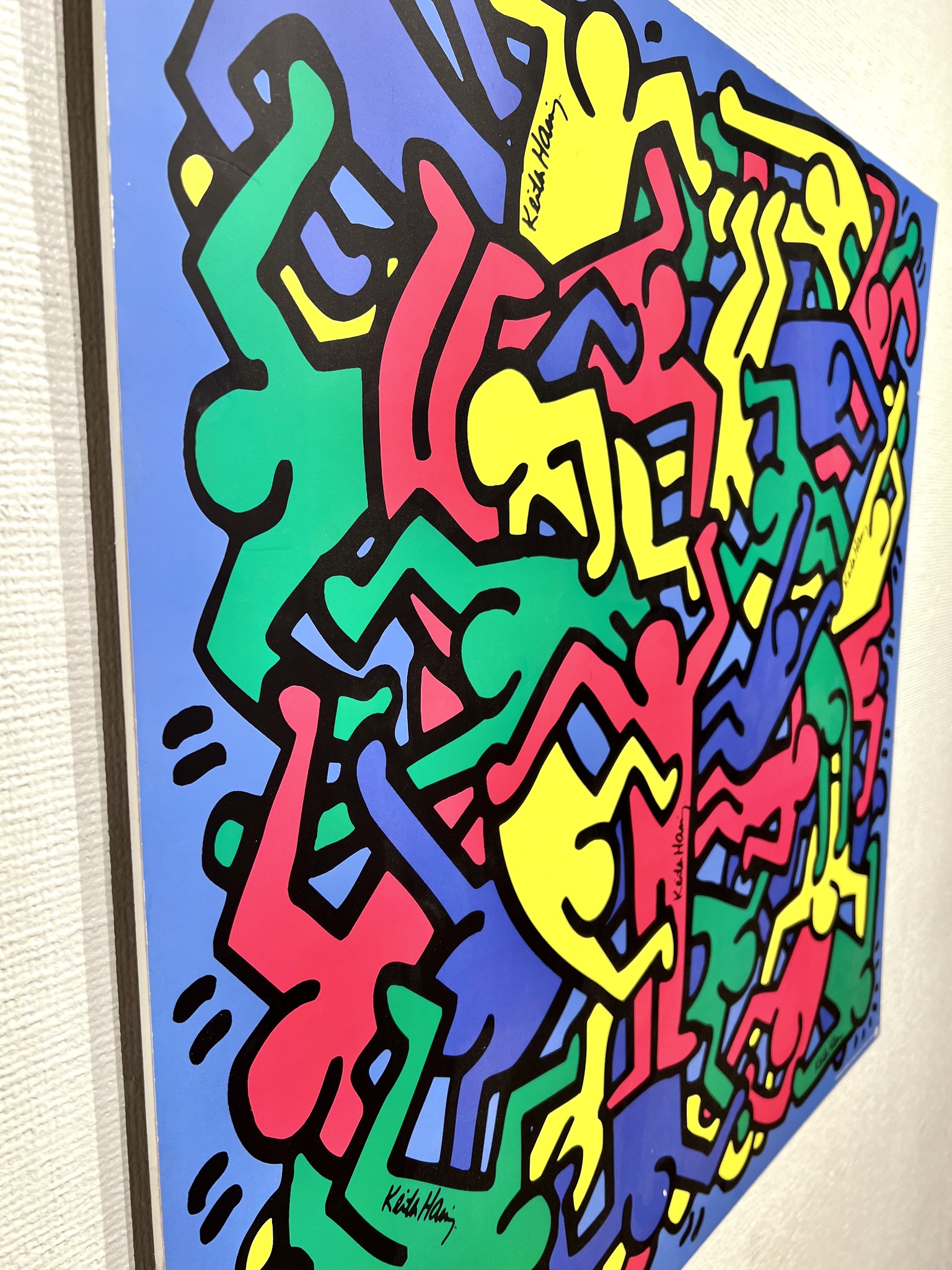 "Untitled" Affisch av Keith Haring på pannå. 78x78 cm