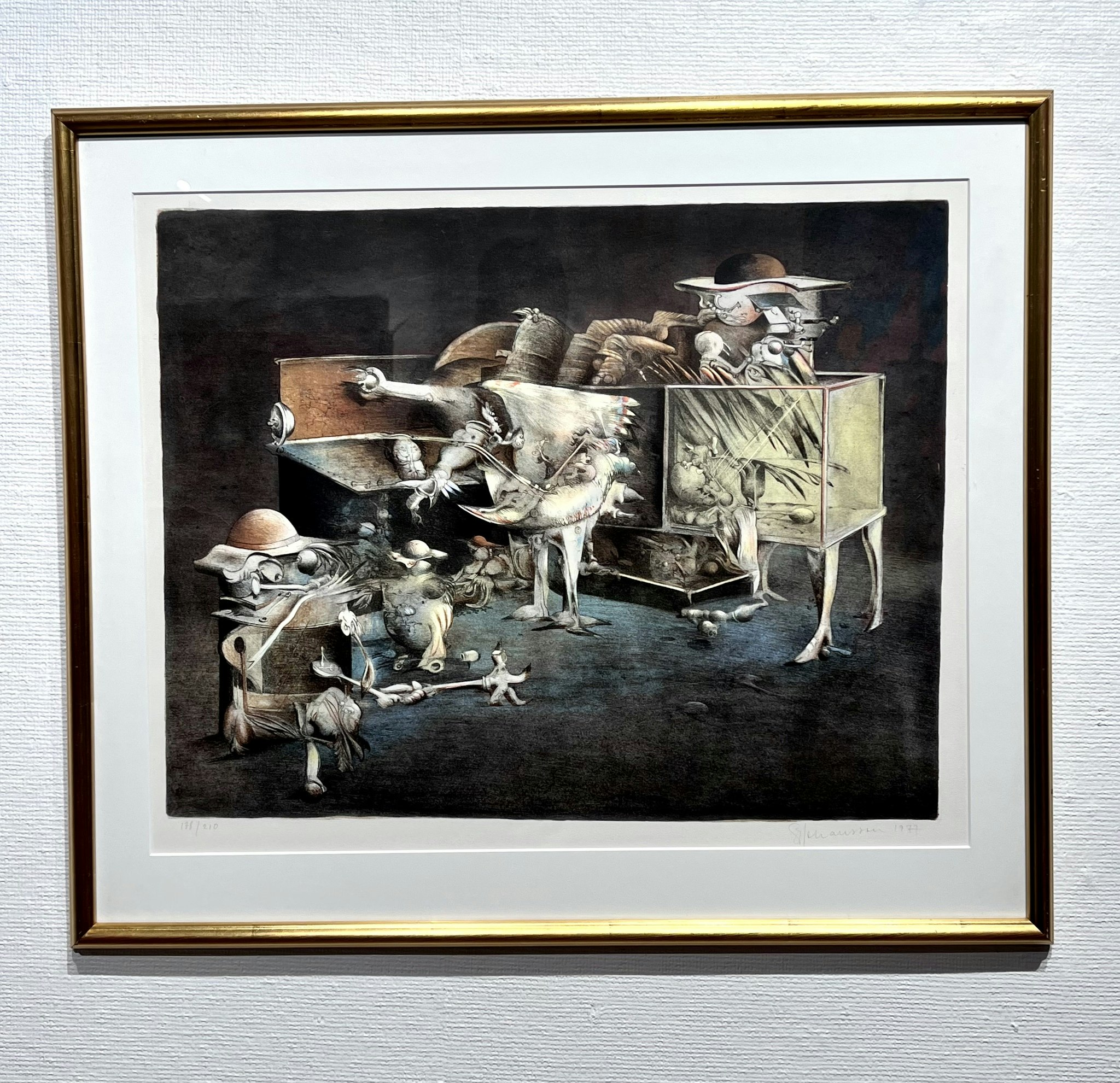 "Utan titel" Inramat litografi av Sven-Erik Johansson. 80x68 cm