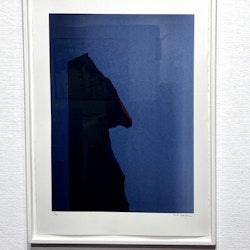 Inramat litografi av Curt Hillfon. 62x82 cm